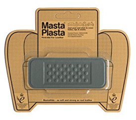 MastaPlasta Selbstklebende Premium Leder Reparatur Rund Patch - Grau Pflaster 10cm x 4cm. Sofortige Polsterung Qualität Patch für Sofas, Autositze, Jacken, DIY