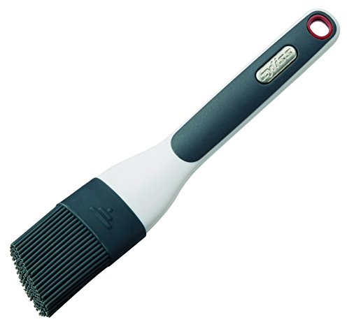 Zyliss E980092 Pincel para Repostería, Plástico/Silicona, Gris/Blanco, Para Acristalamiento/Glaseado/Marinado/Hilvanado, Apto Para Lavavajillas