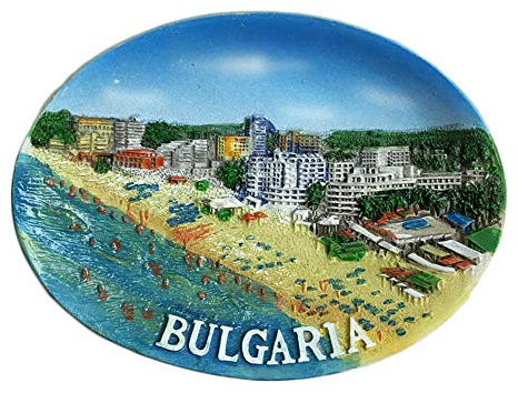 MUYU Magnet 3D-Kühlschrankmagnet Bulgarien, Dekoratives Magnet, 7.2 cm x 5 cm, Harz, 1 Stück