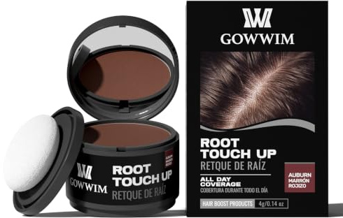 Hairline Powder, Hair Root Dye, Instantly Hair Color Shadow Cover Grey Hair Root, Hair Retouche, Fine Hair Powder 4g (Auburn)