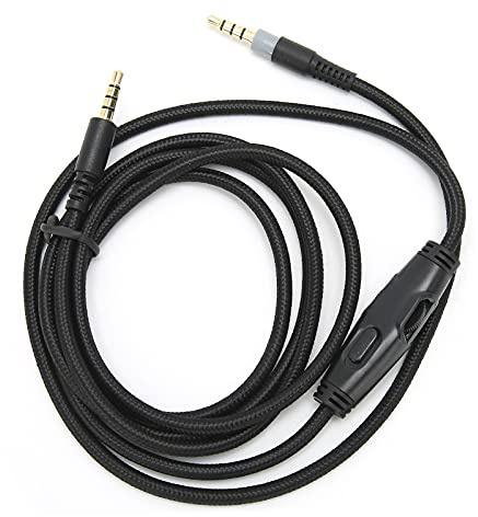 ciciglow Audio-Verlängerungskabel, Kopfhörerkabel 3,5-mm-Audiokabel von Stecker zu Stecker mit Lautstärkeregler Kompatibel für Cloud, für Cloud Alpha-Kopfhörer