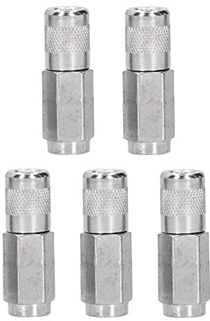 5Pcs 1/8 NPT Fettpresse Kupplung Quick Lock Standard Fettpresse Flachdüse Fettkupplung Fitting Tip