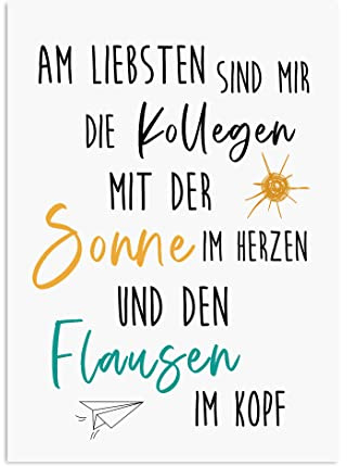 Nastami Postkarte Kollegen Abschied Kollegen Geschenk Postkarte Sprüche Ruhestand Karte (Flausen im Kopf)