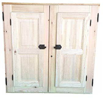 VENTANA DE MADERA MACIZA CON CIERRE EUROPEO HERMÉTICO (80cm X 80cm)