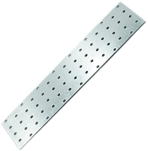 D2D | 20 Stück - Lochplatten - Größe: 80 x 300 mm - Stärke: 2 - Feuerverzinkt E-TA - EN 14545 - Verbindungsplatten - Lochblech - Knotenbleche - Made in Germany