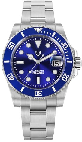 watchdives Automatikuhren für Herren, WD5512 V2 PT5000 Sub Diver Uhr, 40 mm, Saphirglas, leuchtende Herrenuhr