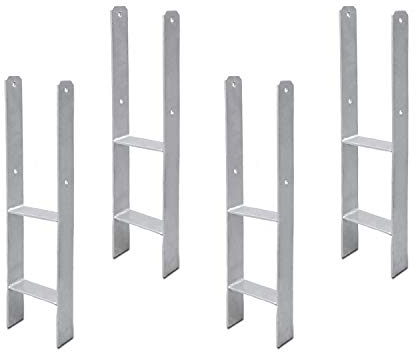 Eulenke H-Pfostenträger: Kompakter 81-mm-H-Anker, 600 x 60 mm – Robuste Verankerung für Pfosten (4 Stück)