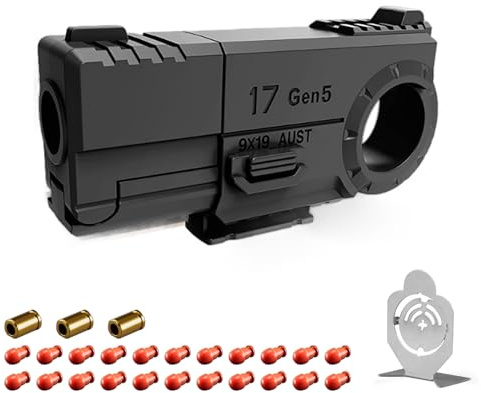 HNSYPX Fidget Soft Bullet Guns Toy +20 Weiche Kugel,Kreativ Anti Stress Spielzeug EDC Mini Zum Mitnehmen,Antistress Spielzeug Material Legierung Multifunktionell Modisch (Schwarz)