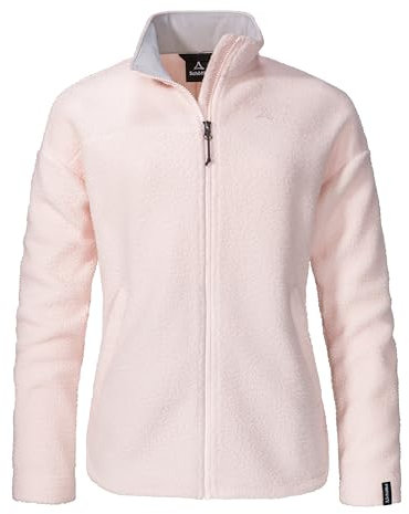 Schöffel Damen CIRC Fleece Jk Style Purga WMS, kreislauffähige Fleecejacke aus kuscheligem Sherpa Fleece, wärmende, schnell trocknende Outdoor Jacke mit fast 100% Recyclingfähigkeit