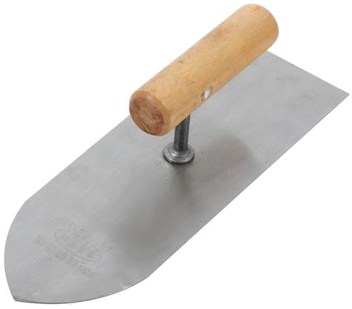 DOITOOL Glättekelle Werkzeug Stahlkelle Holzgriff Handkelle Für Beton- Und Ziegelarbeiten Verputzkelle