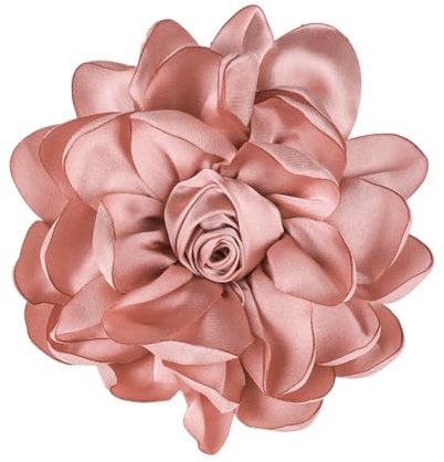 Kabelife 10CM Rose Blume Brosche, Blume Ansteckblume, Blume Haarspange, Haarclip Blume, Rosen Haarnadeln Haarblume Haarblüte Haarschmuck(Pink)