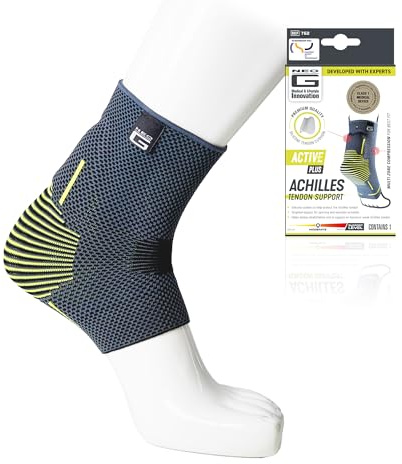 Neo-G Achilles Tendon Support With Silicone Tendon Cushion - Achilles Tendonitis Brace Ankle Support For Men And Women – Targeted Ankle Compression Sleeve - Breathable - Active Plus (M)