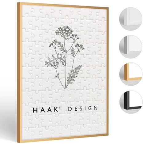 Haak Puzzlerahmen Alena Gold 61 X 91,5 cm (ca. 1500-2000 Teile) Aluminium Bilderrahmen Rahmen für Puzzle