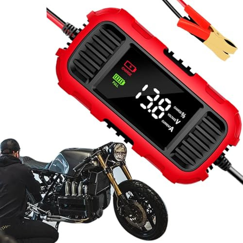 Motorrad-Ladegerät, Motorrad-Erhaltungsladegerät - 12V Kfz-Motorrad-Ladegerät | Vielseitiges intelligentes Autobatterieladegerät mit Digitalanzeige für Autos