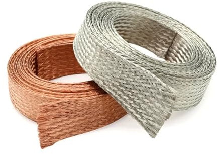 ERQIAO Guaina in rame intrecciato con placcatura stagnata da 1 m/5 m, 2 mm ~ 30 mm, guaina in metallo espandibile, cavo schermato (rame stagnato, 25 mm, 1 metro)