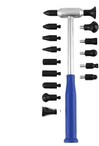 Ding Hammer - Dent Remover Tool For Car | Car Dent Repair Kit | 9 Heads Tap Down Kit Knockdown Tool | Hammer Panel Beating Set | Dent Repair Hammer | paintlesse HAILL Removal Complete Fix Set For Truc