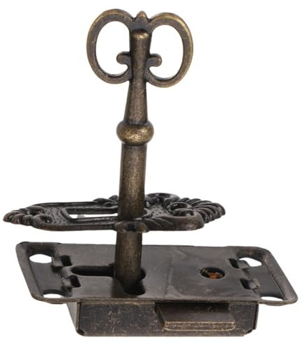 Serrure de Meuble Ancienne Fer et Alliage de Zinc avec Clé, Lot de 1 Set
