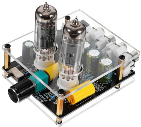 LAPYAPPE Vacuum Tube Preamp Amplifier with 6k4/6a2 Valve for Hifi Stereo Sound System, Lightweight Pcb and Glass Material, for DIY Home Theater and Modern Home Decor
