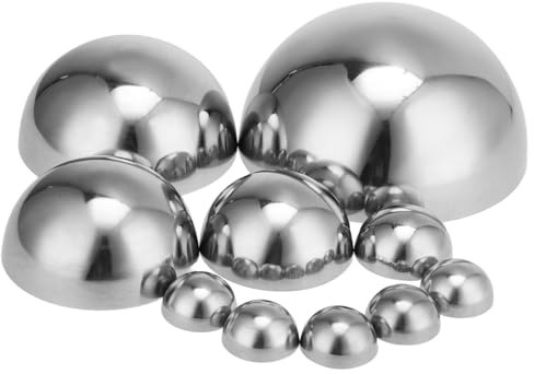 Abaodam Stainless Steel Half Gazing Ball Mirror Polished Reflective Half Globe Seamless Floating Orb for Garden Patio Table Centrepiece Indoor and Outdoor Decor 10 Pack