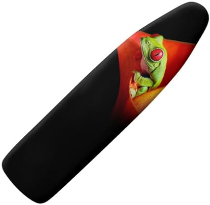 Copriasse da Stiro 140x45 Verde Nero Elastico Universale per Tutte Le Assi da Stiro, Resistente al Calore - Cordoncino di Fissaggio e Stretch-System - Facile da Cambiare