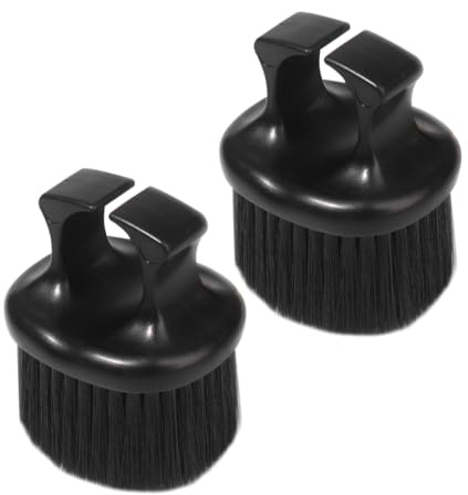WEKADRIN 2 Stück Bartbürste Mit Weichen Borsten Klein Tragbar Ringgriff Bartpflege Herren Styling Reinigungsbürste Für Fettiges Haar