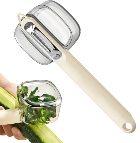 Éplucheur de pommes de terre et de fruits avec boîte de rangement