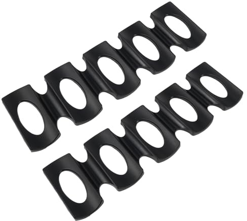 Hemobllo 2pcs Black Silicone Refrigerator Beverage Storage Mats for Beer Can Rack Fridge Organizer Non-slip Drink Holder Suitable for Home Bar and Kitchen Use