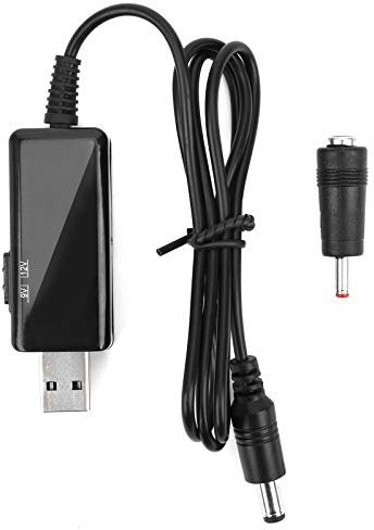 Jeffergarden Cable USB a Amplificador Convertidor Elevador de 5V a 9V 12V con Pantalla Digital para Power Bank Router