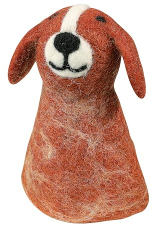 cilio Eierwärmer LANA Hund, handgefertigter Wollüberzug aus reiner Schafwolle, Fair Trade zertifiziert, hitzebeständig und waschbar, Höhe 12 cm, nachhaltig hergestellt in Nepal