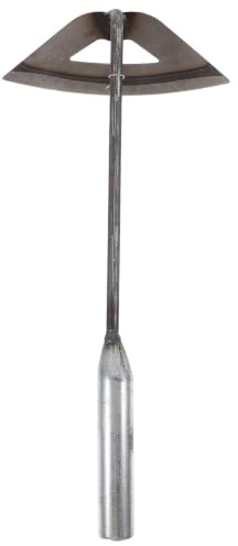 BESPORTBLE Houe de jardin robuste en fer argent pour désherbage efficace dans potagers et jardins domestiques, outil de jardinage compact pour plantes et légumes