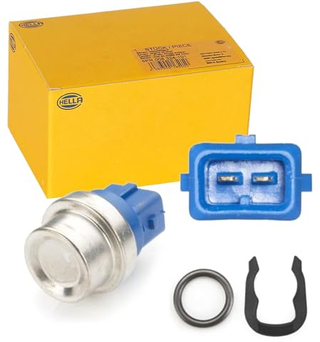 HELLA 6PT 009 107-551 Sensor, Kühlmitteltemperatur - 12V - 2-polig | Kompatibel mit: AUDI 100 C4 Avant, 100 C4 Stufenheck, 80 B3 Stufenheck, 80 B4 Avant, 80 B4 Stufenheck, A4 B5, A4 B5 Avant