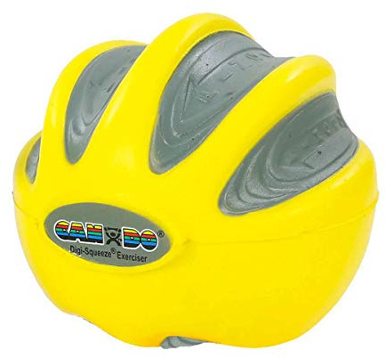 CanDo Handtrainer, Fingertrainer Digi-Squeeze, gelb (sehr leicht)