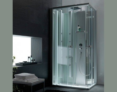 Albatros Pluriel Q Box Doccia Standard Quadrato Scorrevole 91x91x219,5cm Installazione ad Angolo