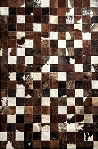 Vip-leather NEU KUHFELL Patchwork Teppich Cod 1652 (180 cm x 240 cm)