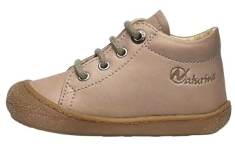 Naturino Chaussures Premiers Pas en Cuir, Gris Clair 19