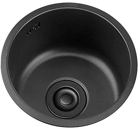 Badrumsarmaturer svart rund handfat kök renovering pool rund enkelhandfat litet handfat badrum runt tvättställ tvätta grönsaker och diskmedel pool hushåll handfat dubbel båge