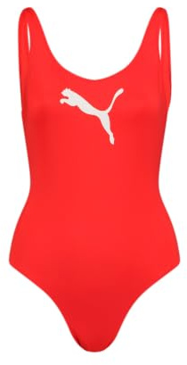 PUMA Swimsuit 1000 Traje de baño, Rojo (Red), L Mujer