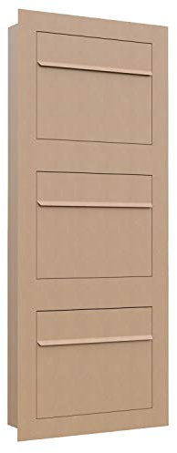 Buzón empotrado Sora for Three en óxido