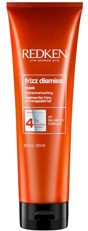Redken Frizz Dismiss Mask Intense Glättende Behandlung | Für widerspenstiges Haar | Ultra feuchtigkeitsspendende glättende Haarmaske | Sulfatfrei | 21 ml