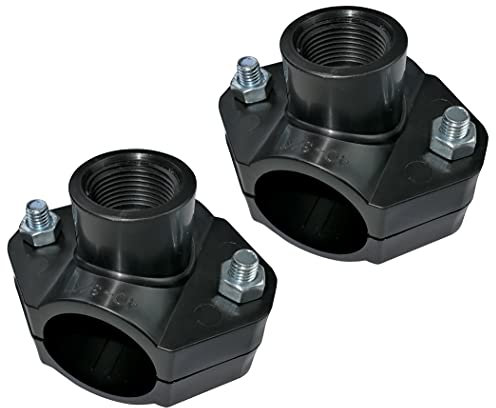 Aerzetix - C51885 - Set di 2 - Collare di Presa per Tubi Ø40 - Filettatura 3/4'' - con 2 bulloni - Fascetta di derivazione per Tubi secondari