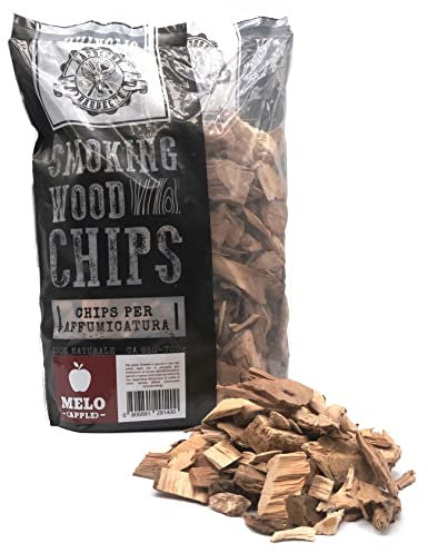 CHIPS MELO - APPLE - Legna per affumicatura HARDCORE BARBECUE - Pezzi di legno per affumicare al sapore di Hickory- Circa 500-700 gr