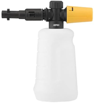 Högtryckssprutflaska snöskumspruta kanonbricka för Kärcher K2 K3 K4 K5 K6 K7 bil tvålgenerator skumpistol justerbar sprutmunstycke 700 ml (gul)
