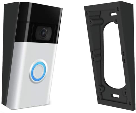 GESTECH 10 Degree Up/Down Tilt Angle Mount Wedge for Battery Video Doorbell 1st Gen, 2nd Gen, 3, 4, Pro,Plus, Non Stackable (1st Gen, 2nd gen, 2, 3, 4, Plus)