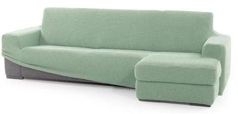 SOFASKINS® super elastischer Chaise Longue überzug, Sofabezug Kurze rechte Armlehne, Sofa überzug atmungsaktiv, bequem und langlebig, Kompatible Abmessungen des Sofas (210-340 cm), Farbe türkis