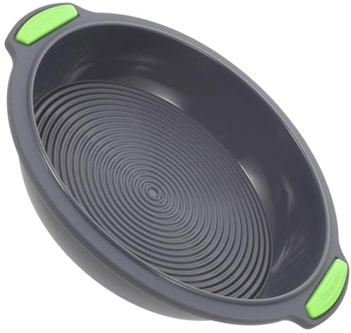 ABOOFAN Moule à Gâteau Rond en Silicone Antiadhésif 24cm, Outil de Cuisson Réutilisable Facile à Démouler, Résistant à Haute Température pour Pâtisserie