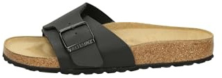Birkenstock Sandali modello Catalina BS con soletta in pelle naturale e plantare in sughero. Colore Nero
