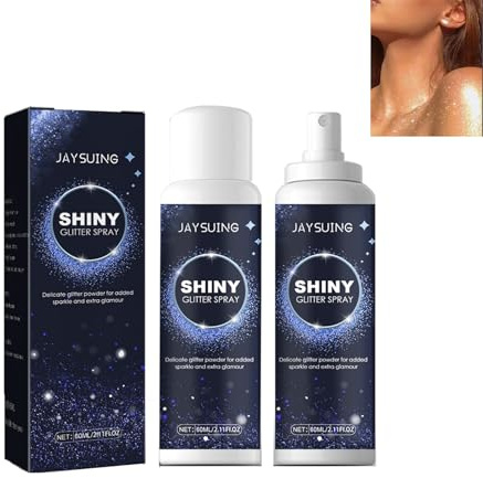 RoseFlower 2Pcs/Set Spray Miroiter Corps, pour Vêtements et Cheveux - Éclat Délicat et Shimmer Temporaire - pour Maquillage de Festival, Fête, Mariage
