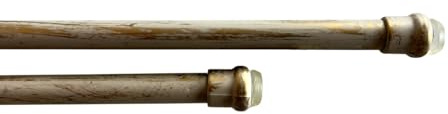 CapitanCasa Bacchette Bastone Per Tende A Pressione Con Molla O Con Ganci Estensibile 70-100 Bianco-Oro