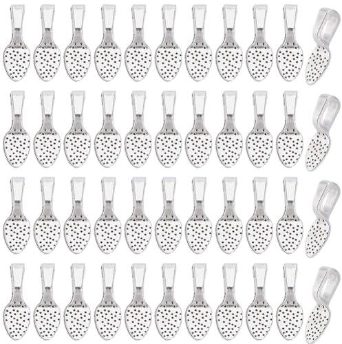 SOFPLATE 1 Box Mit 200 Stück Flachen Pad Charms Silberne Halsketten Schnüre Großpackung Mit Legierung Tibetisches Silber Schaufel Löffel Cabochon Charm Basis Blanke Fassung Zum Aufkleben von Bügeln Fü