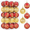 Bolas de Navidad Rojas y Doradas 6cm 30 Piezas, Adornos Árbol de Navidad Plástico Grandes con Cuerda para Decoración Interior y Exterior